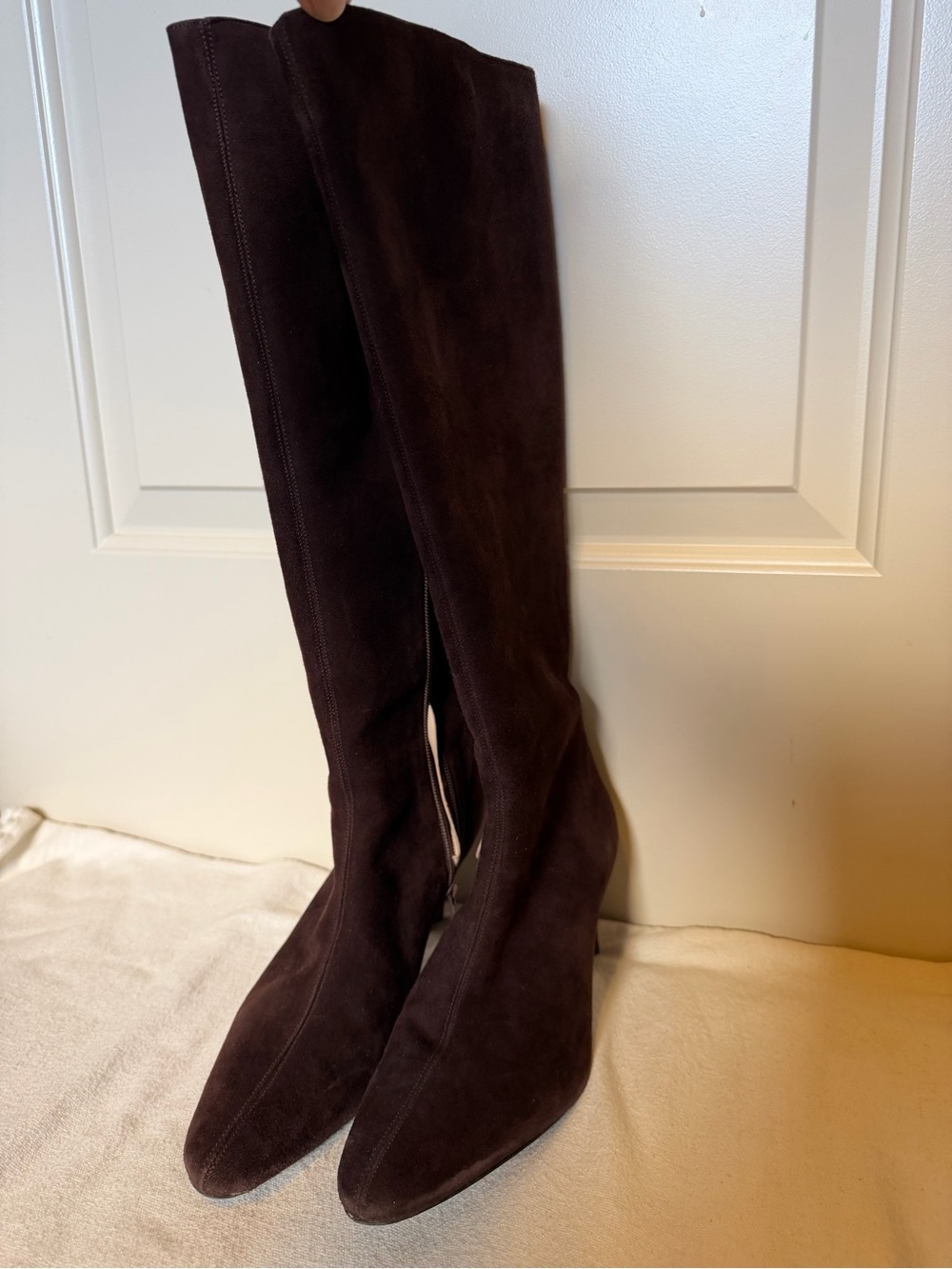 STAUD Dark Brown Suede Benny Boots - Picture 9 of 13